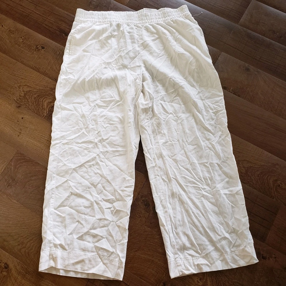 Old Navy XL Women Linen Rayon Pants Loose-Fit Wide Leg Casual Unisex Pull on